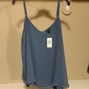 torrid slate blue adjustable-strap cami